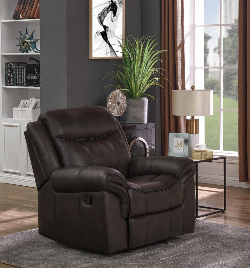 Sawyer Transitional Brown Glider Recliner image