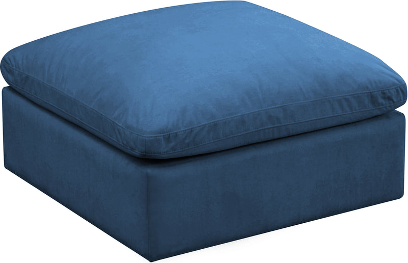 Plush Navy Velvet Standard Cloud Modular Ottoman image