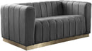Marlon Grey Velvet Loveseat image