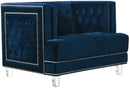 Lucas Navy Velvet Chair image