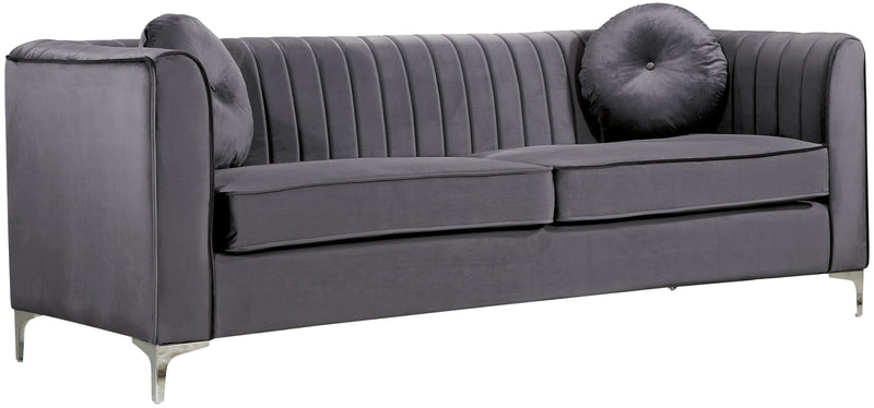 Isabelle Grey Velvet Sofa image