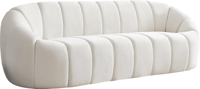 Elijah Cream Velvet Sofa image