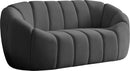 Elijah Grey Velvet Loveseat image