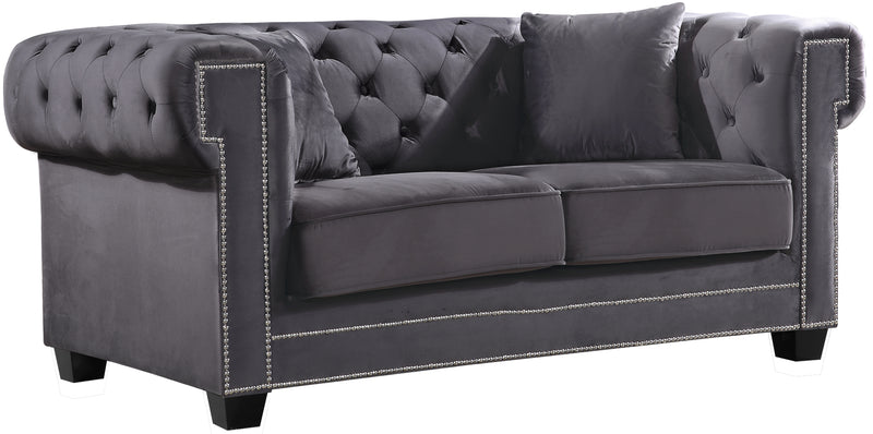 Bowery Grey Velvet Loveseat image