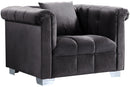 Kayla Grey Velvet Chair image