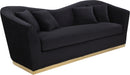 Arabella Black Velvet Sofa image