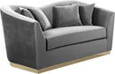 Arabella Grey Velvet Loveseat image