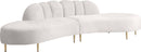 Divine Cream Velvet 2pc. Sectional image