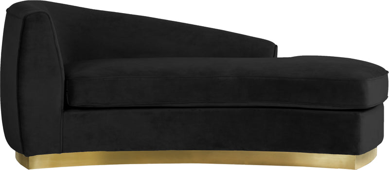 Julian Black Velvet Chaise image