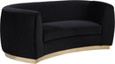 Julian Black Velvet Loveseat image