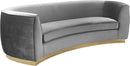 Julian Grey Velvet Sofa image