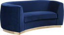 Julian Navy Velvet Loveseat image
