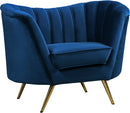 Margo Navy Velvet Chair image