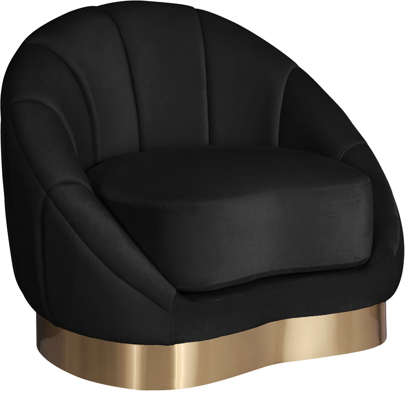 Shelly Black Velvet Chair image