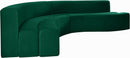 Curl Green Velvet 2pc. Sectional image