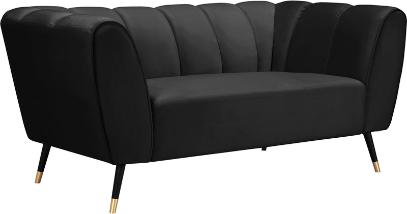 Beaumont Black Velvet Loveseat image