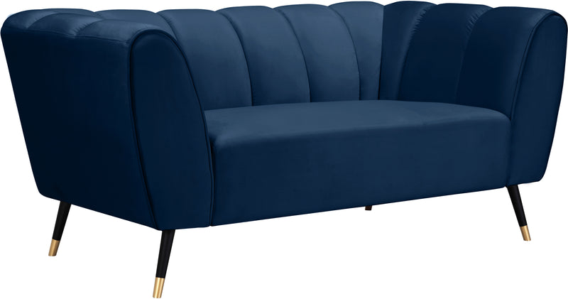 Beaumont Navy Velvet Loveseat image