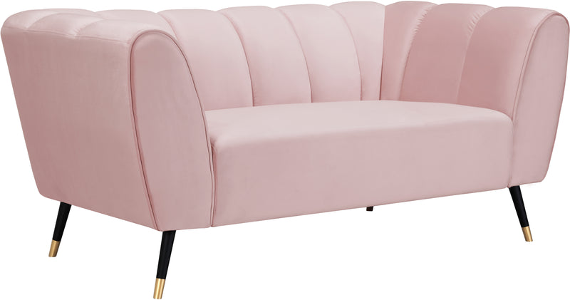 Beaumont Pink Velvet Loveseat image