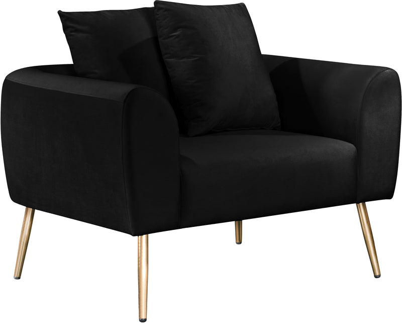 Quinn Black Velvet Chair image