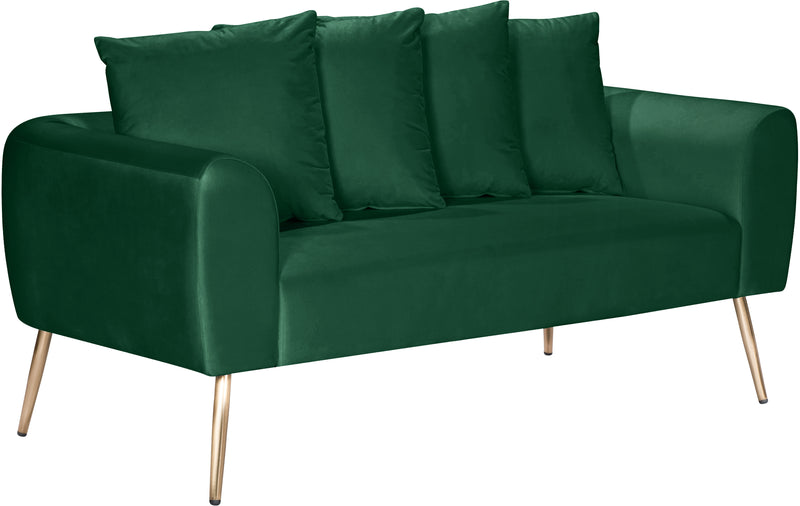 Quinn Green Velvet Loveseat image