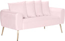 Quinn Pink Velvet Loveseat image