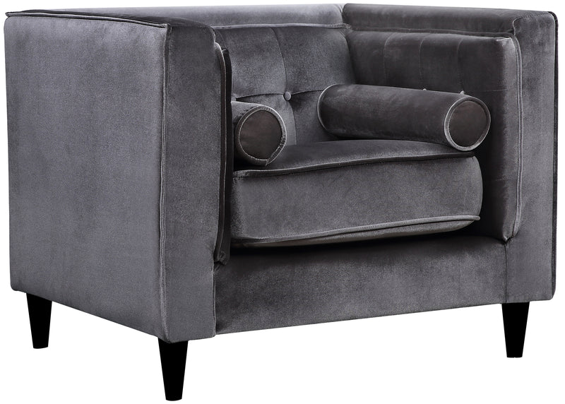 Taylor Grey Velvet Chair image