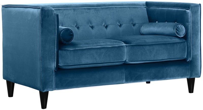 Taylor Light Blue Velvet Loveseat image