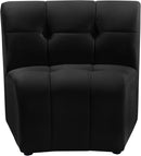 Limitless Black Velvet Modular Chair image