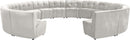 Limitless Cream Velvet 14pc. Modular Sectional image