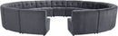 Limitless Grey Velvet 15pc. Modular Sectional image