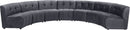 Limitless Grey Velvet 7pc. Modular Sectional image