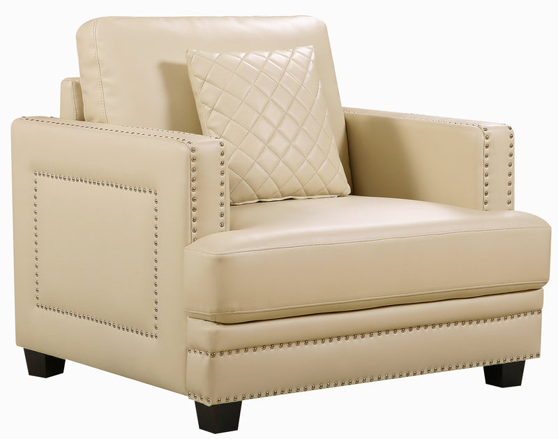 Ferrara Beige Faux Leather Chair image