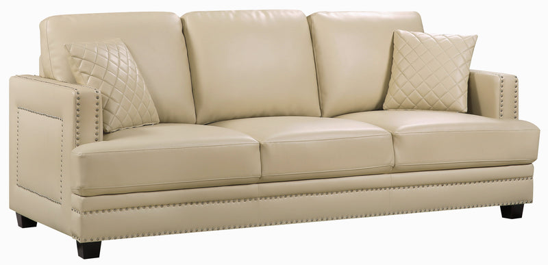 Ferrara Beige Faux Leather Sofa image