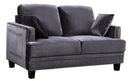 Ferrara Grey Velvet Loveseat image