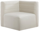 Quincy Cream Velvet Modular Corner Chair image