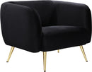 Harlow Black Velvet Chair image