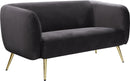 Harlow Grey Velvet Loveseat image