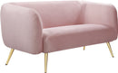 Harlow Pink Velvet Loveseat image