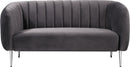 Willow Grey Velvet Loveseat image