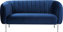 Willow Navy Velvet Loveseat image