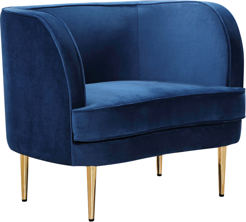 Vivian Navy Velvet Chair image