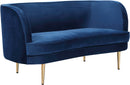 Vivian Navy Velvet Loveseat image