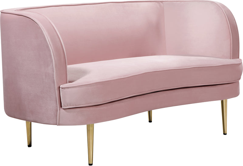 Vivian Pink Velvet Loveseat image