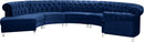 Anabella Navy Velvet 5pc. Sectional image