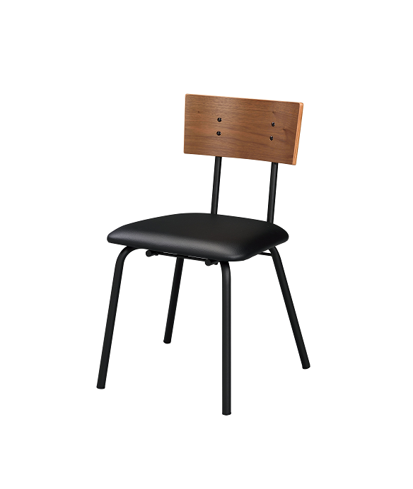 Jurgen PU, Oak & Black Side Chair image