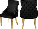 Tuft Black Velvet Dining Chair image