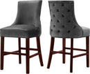 Hannah Grey Velvet Stool image