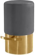 Liv Grey Velvet Stool image