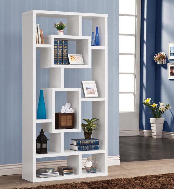 Geometric Cube White Bookcase image