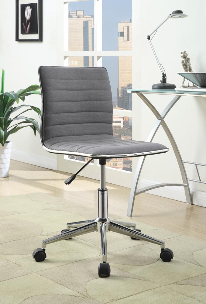 Modern Grey and Chrome Home Office Chair image